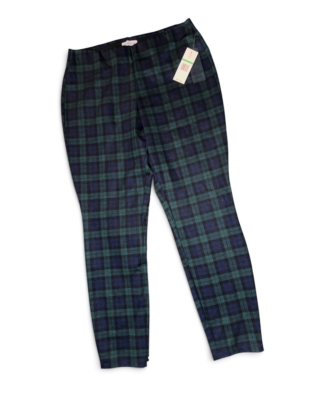 NWT Nanette Nanette Lepore Plaid Pants Women’s Large Blue Green $78